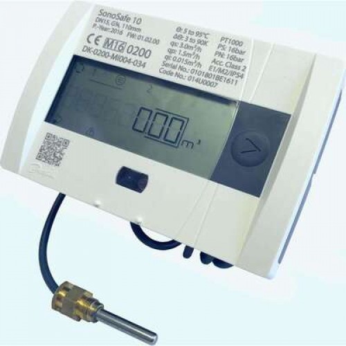 DANFOSS SonoSafe10/1,5/установка- подающий трубопровод/Dn15/резьбовое исполнение/M-bus + лист поверки 