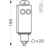 DANFOSS 017-500166 — Реле давления RT 1A для тяжелых условий эксплуатации, диапазон настройки уставки -0,8-5 бар, дифференциал 0,5-1,6 бар, присоединение G 3/8 