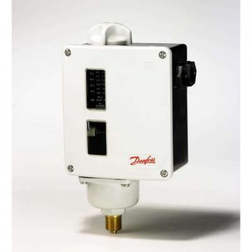 DANFOSS 017-519166 — Реле давления RT112 для тяжелых условий эксплуатации, диапазон настройки уставки 0,1-1,1 бар, дифференциал 0,07-0,16 бар, присоединение G 3/8 