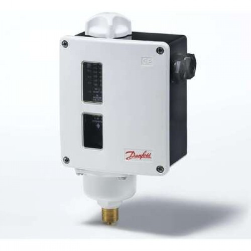 DANFOSS 017-523766 — Реле давления RT для тяжелых условий эксплуатации, диапазон настройки уставки 0,2-6 бар, дифференциал 0,25-1,2 бар, присоединение G 3/8 