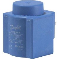 DANFOSS 018F7351 — Катушка электромагнитная BB230AS, напряжение питания 230 В переменного тока, 50 Гц, мощность 10 Вт, присоединение защелкой 018F7351