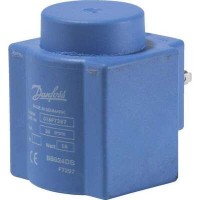 DANFOSS 018F7397 — Катушка электромагнитная BB024DS, напряжение питания 24 В постоянного тока, мощность 18 Вт, присоединение защелкой 018F7397