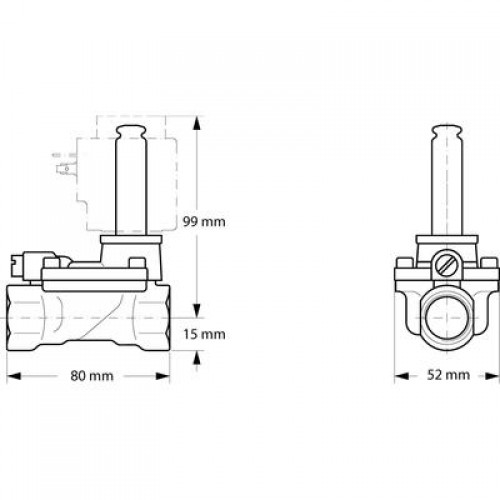 DANFOSS 032U7115 — Клапан электромагнитный EV220B, присоединение внутренняя резьба G 1/2