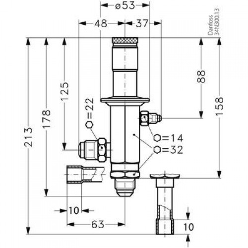 DANFOSS CPCE12 Клапан регулятор производ-ти 