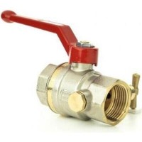 DANFOSS 065B8218 — Латунный шаровой кран BVR-D с внутренней резьбой и спускным элементом, DN 25, PN 40, управление — рычаг, алюминий, корпус — латунь CW617N 065B8218