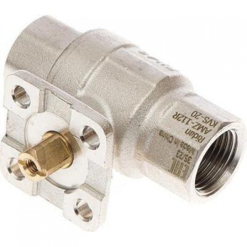 РИДАН 082G5406R — Кран шаровой AMZ-112R PN40, DN15, Kvs 20, Tmax110 °C, Rp1/2, корпус CW617N, двухходовой 