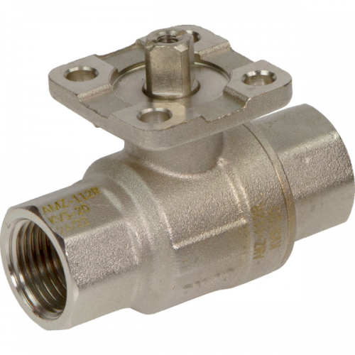 РИДАН 082G5408R — Кран шаровой AMZ-112R PN40, DN25, Kvs 60, Tmax110 °C, Rp1, корпус CW617N, двухходовой 