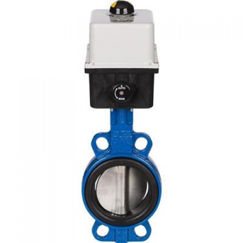 DANFOSS 082G7403 — Затвор дисковый поворотный VFY-WA с центрирующими проушинами, PN16, DN100, корпус GG25, диск — чугун GGG40, уплотнение EPDM, с электроприводом AMB-Y 