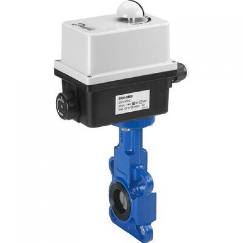 DANFOSS 082G7412 — Затвор дисковый поворотный VFY-WA с центрирующими проушинами, PN16, DN250, корпус GG25, диск — чугун GGG40, уплотнение EPDM, с электроприводом AMB-Y 