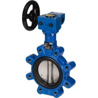 DANFOSS 082X3081 — Затвор дисковый поворотный VFY-LG с резьбовыми проушинами, PN16, DN450, корпус GGG40, диск — чугун GGG40, уплотнение EPDM, с редуктором 082X3081
