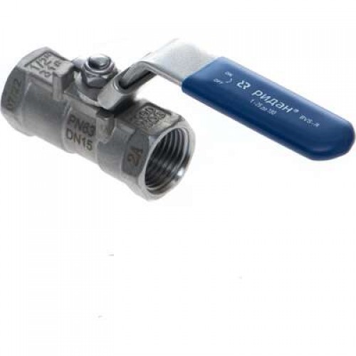 РИДАН BVS-R 082X4605R — Шаровый кран резьбовой DN32 PN63, с рукояткой, корпус — коррозионностойкая сталь, шар — коррозионностойкая сталь AISI316; уплотнение по шару R-PTFE (15% C) 