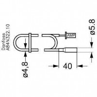 DANFOSS AKS12 Датчик темературы , 8500 мм, AMP 084N0041