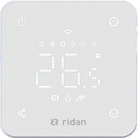 РИДАН 088L1142R — Электронный комнатный термостат RSmart-FW с Wi-Fi подключением 230V, белый 088L1142R