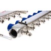 РИДАН 088U0956R — Комплект коллекторов SSM-6RF set с расходомерами, кронштейнами, ручным воздухоотводчиком, сливным краном и торцевой заглушкой, 6 контуров 