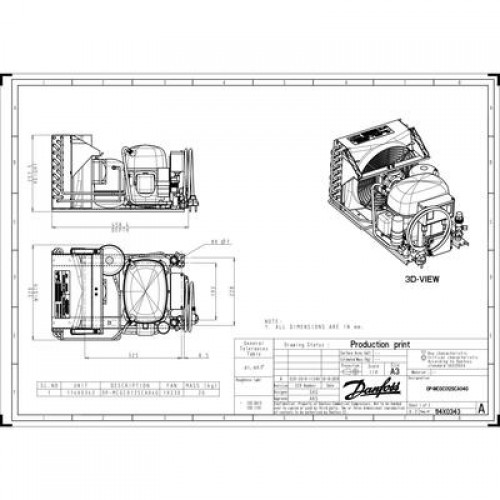 DANFOSS OP-MCGC012SCA04G агрегат компр.-конд. 