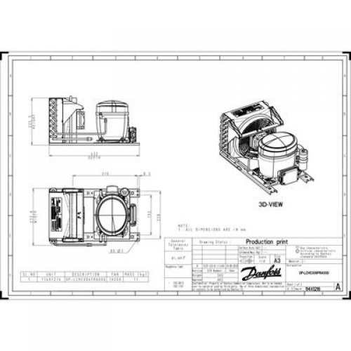 DANFOSS OP-LCHC006FRA00G Агрегат компр.-конд. 