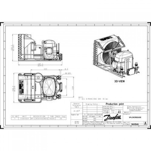 DANFOSS OP-LCHC015SCA01G Агрегат компр.-конд. 
