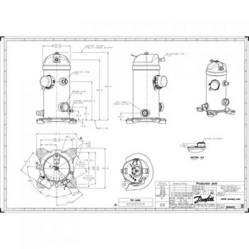 DANFOSS VZH035CGBNB Компрессор спиральный 