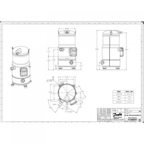 DANFOSS SH120A4ALC Спиральный компрессор 