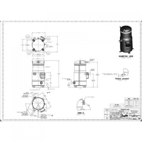 DANFOSS SH105A4ALC Компрессор спиральный 