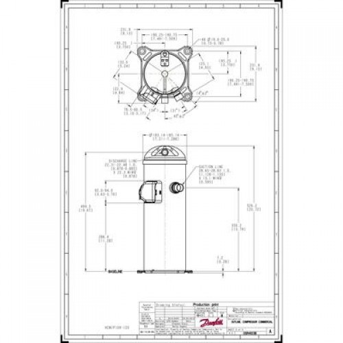 DANFOSS HCP120T4LC6 Компрессор спиральный 