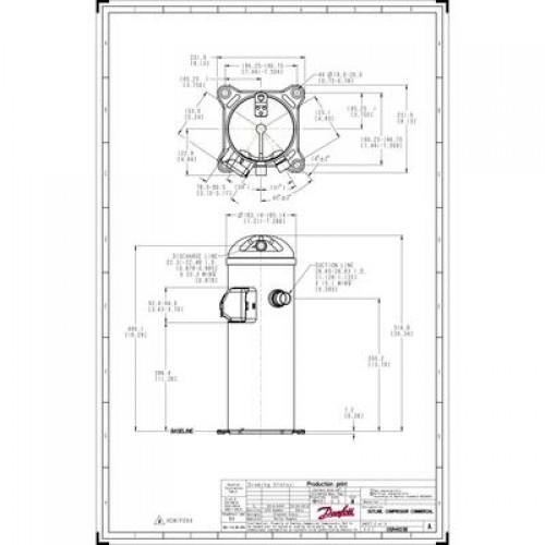 DANFOSS HCM094T4LC6 Компрессор спиральный 
