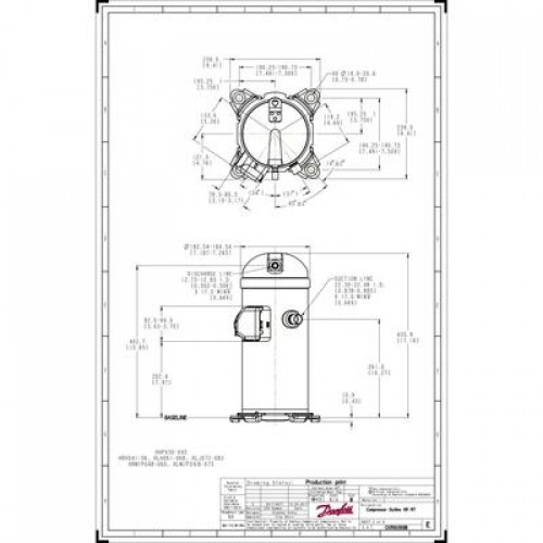 DANFOSS HLM072T4LC6 Компрессор спиральный 