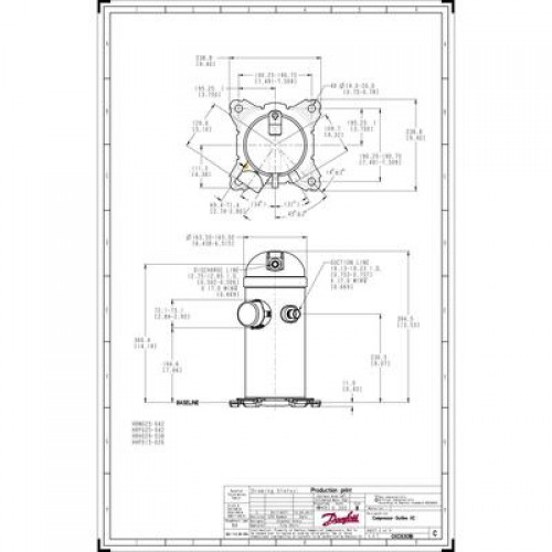 DANFOSS HRP034T4LP6 Компрессор спиральный 