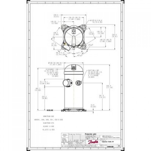 DANFOSS HRM054T4LP6 Компрессор спиральный 