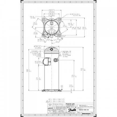 DANFOSS DCJ091T4LC6 Компрессор спиральный 