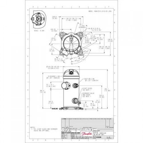 DANFOSS MLZ026T4LT9A Компрессор спиральный 
