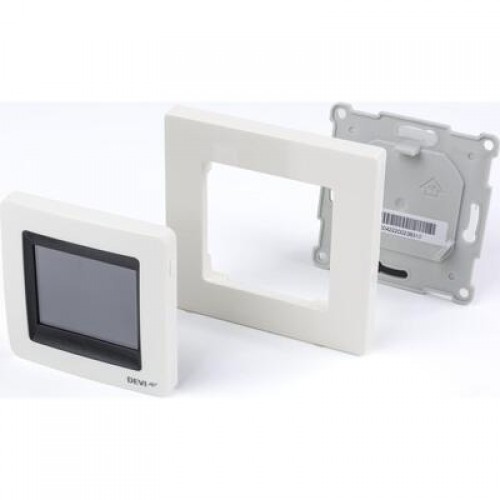 DEVI DEVIreg Touch 140F1071 — Программируемый терморегулятор с сенсорным дисплеем, полярно-белый 