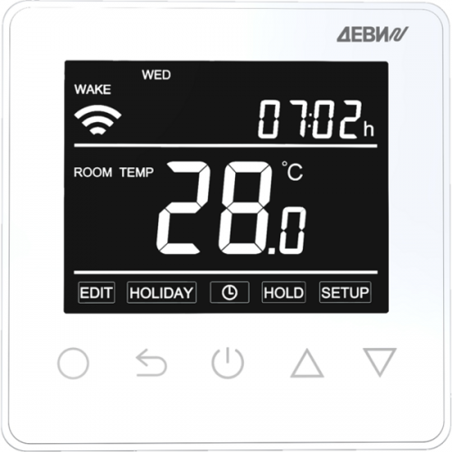 ДЕВИ 140F1141R — Терморегулятор ДЕВИ Prime c Wi-Fi белый IP 21, размеры 87 x 87 x 42 мм, диапазон регулирования температуры 5...40 °С 