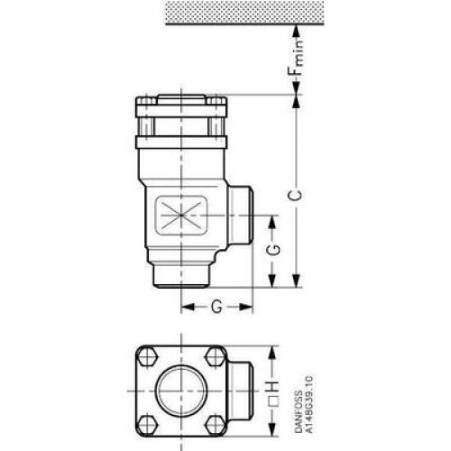 DANFOSS 148B5536 — Клапан обратный CHV-X 32 D ANG 