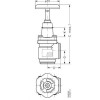 DANFOSS 148B5720 — Запорный клапан SVA-S 50 A ANG H-WHEEL 