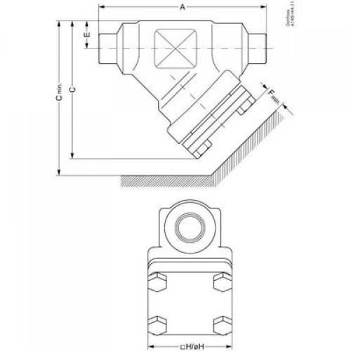 DANFOSS Корпус для фильтра FIA 65 D STR(пр. класс 4055702133) 