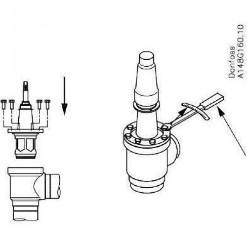 DANFOSS 148B5902 — Клапан обратный с запорной функцией SCA-X 80 