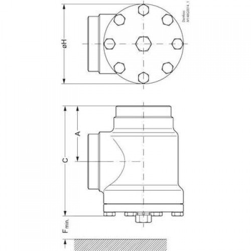DANFOSS  FIA Корпус фильтра 80 D ANG 