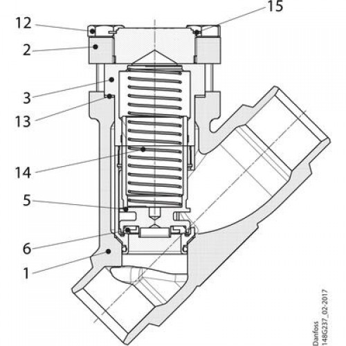 DANFOSS 148B6587 — Клапан обратный CHV-X 32 D STR 