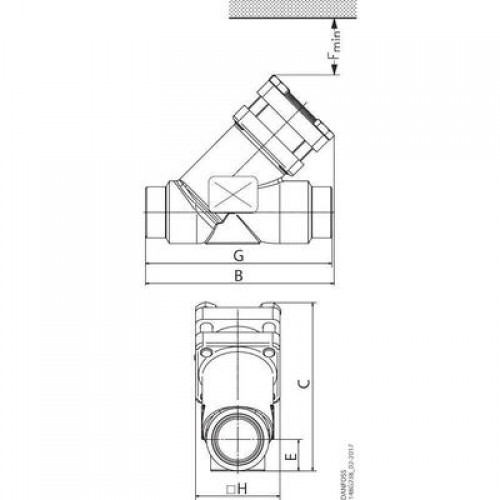 DANFOSS 148B6587 — Клапан обратный CHV-X 32 D STR 