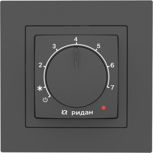 РИДАН 21RT1079R — Нагревательный мат TF-200 3 м² с терморегулятором Twist (черный) 