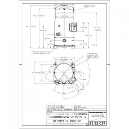 DANFOSS SM120-4VI Спиральный компрессор 